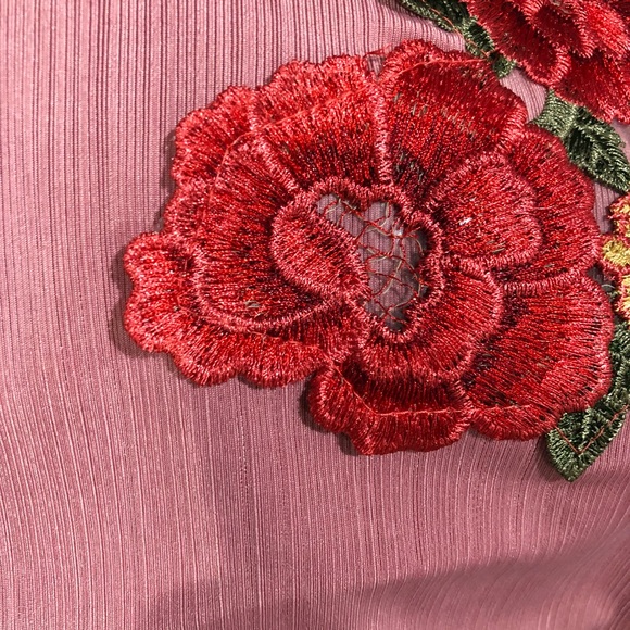 Bluebell Rose Pink Cold Shoulder Top - Picture 4 of 4